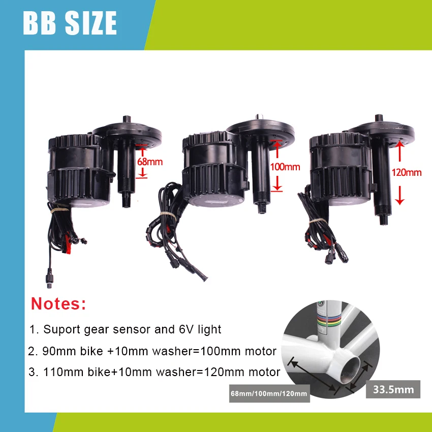 Bafang мотор BBS02B BBS02 750W BBS01B BBS01 250 Вт BBSHD BBS03 1000 середине приводной двигатель комплект