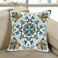new cotton pillow case home chair cushion jewelry flower fabric embroidery pillowcase linen pillow cover decor home