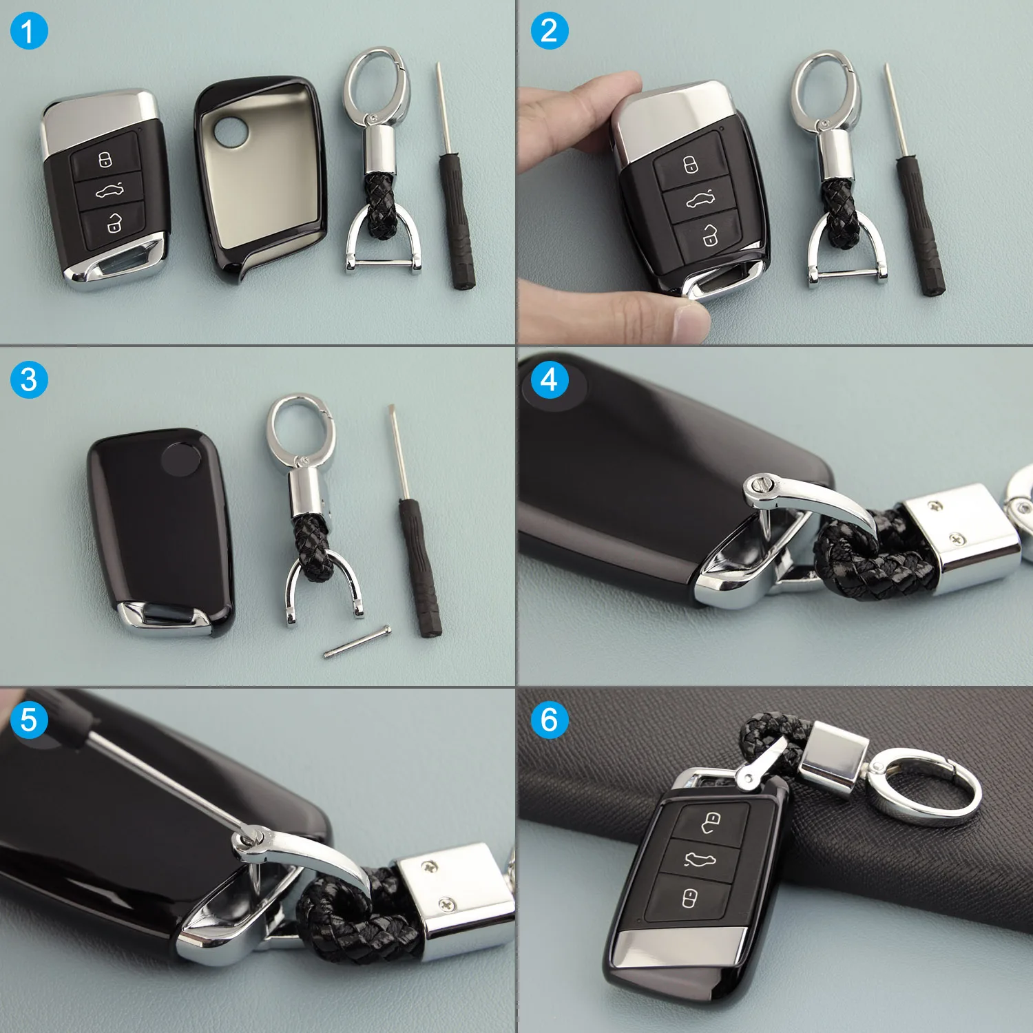 Умный автомобильный брелок для ключей чехол кольцо-цепочка Volkswagen Passat B8 Arteon Atlas