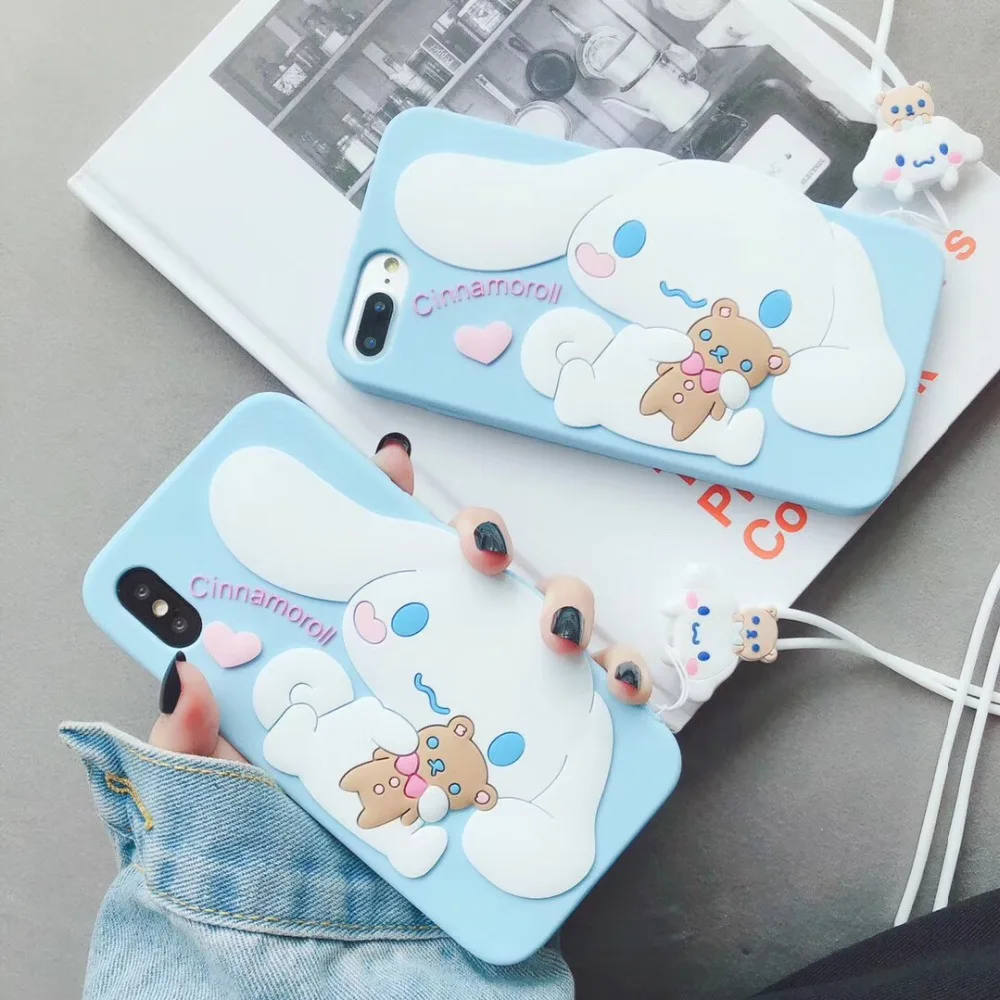 Для iphone 11 Pro Max Sanrio мультфильм cinnamoroll Собака Мягкий силиконовый чехол для телефона для iphone 6 6s 7 8 plus X XR XS MAX чехол