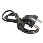 Кабель питания для ноутбука, 1 м, 3 контакта, 2 контакта, черный