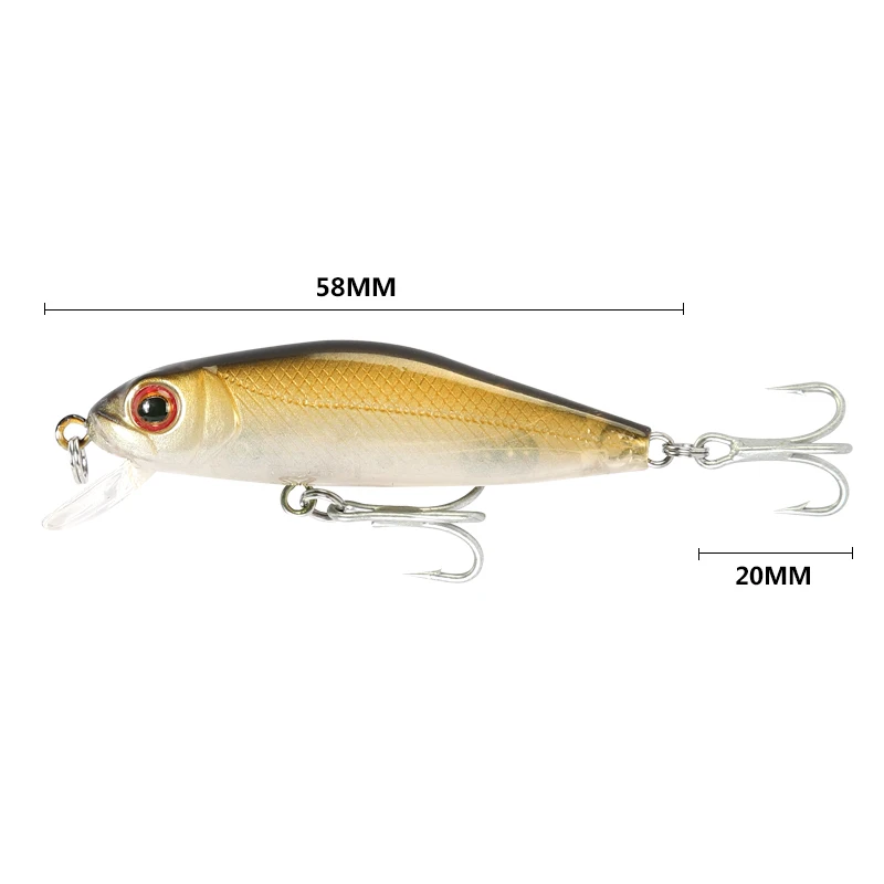 1 шт. приманка для рыбной ловли гольян 5 8 см г жесткая Искусственные воблеры