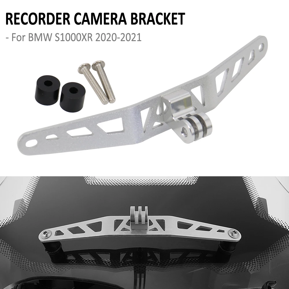 

For BMW S 1000 XR S1000XR S1000 XR S 1000XR 2020 2021 Motorcycle Accessories Driving Recorder Camera Silver Bracket Holder Mount