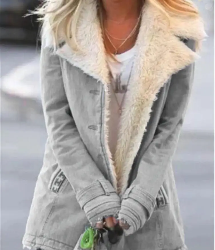 

Hot-selling autumn and winter women's clothing plus velvet thick warm cotton jacket women coat top