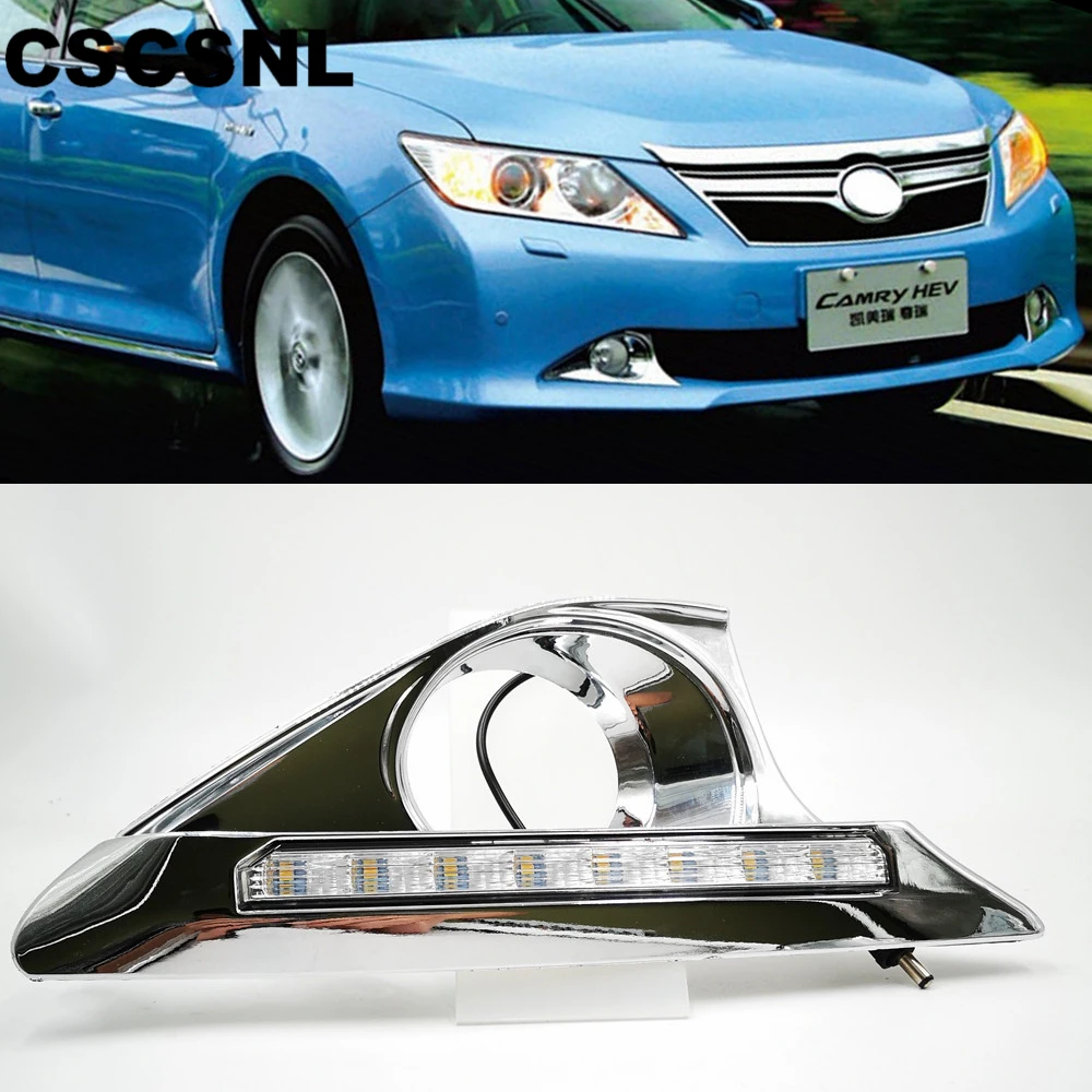 CSCSNL 1 комплект для Toyota Camry 2012 2013 2014 светодиодный 12V DRL Габаритные огни с