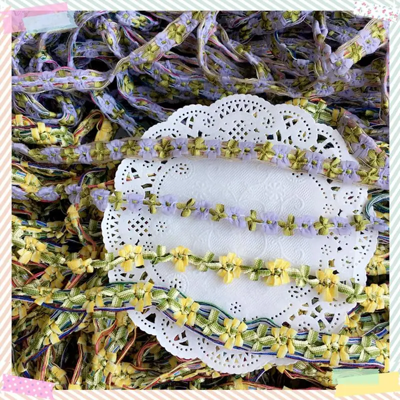 Purple color three-dimensional flowers lace ribbon DIY baby clothing | Дом и сад
