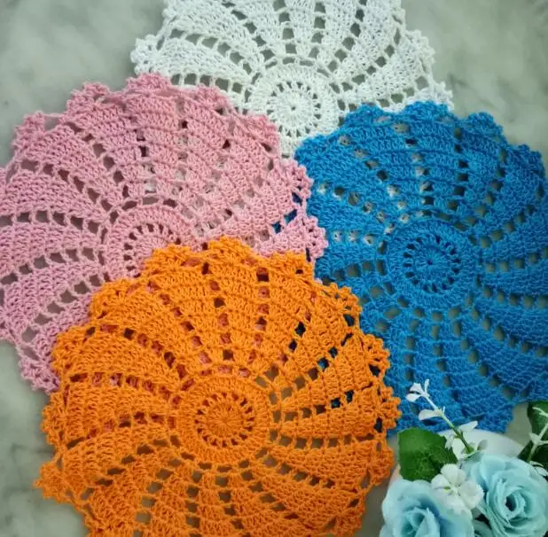 Специальная цена кружевная хлопковая подставка для стола вязаная кофейная