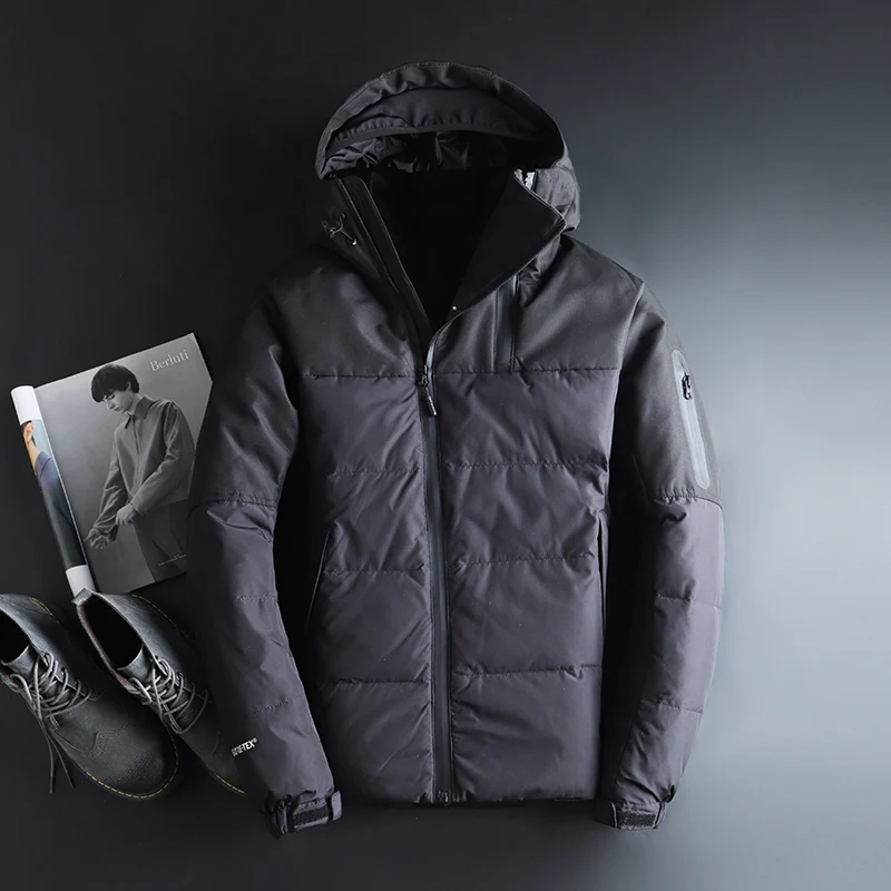 Мужская куртка пуховик на утином пуху повседневная светильник верхняя одежда