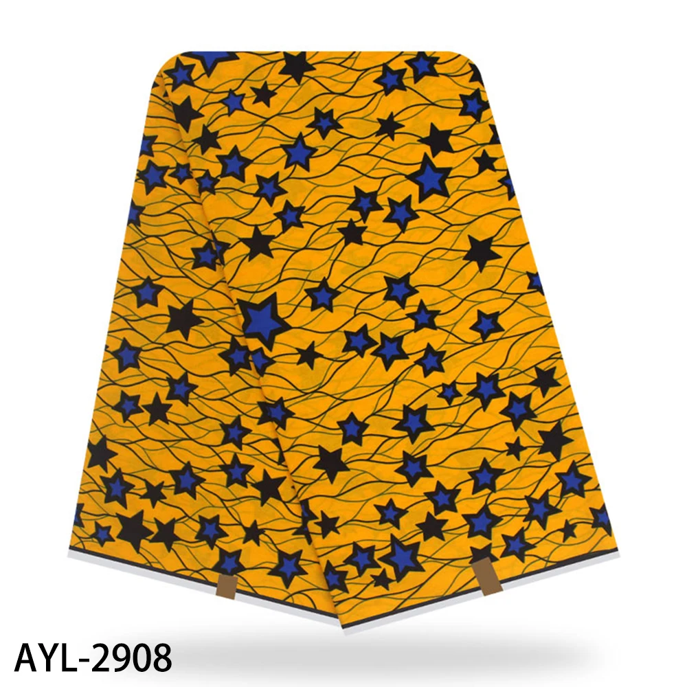 6 ярдов в комплекте африканская Вощеная хлопковая ткань удобная и качественная