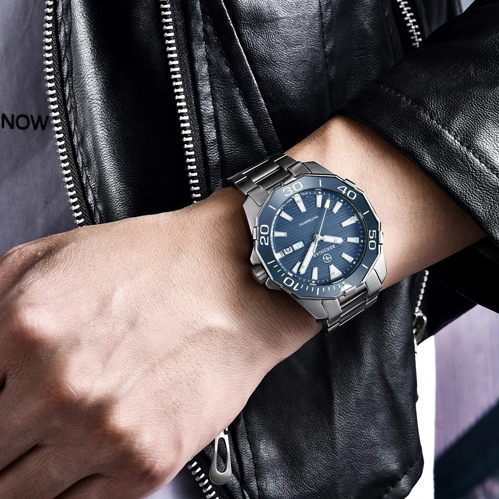 

BERSIGAR 2021 Automatic Mechanical Watch 100M Waterproof Sports Business Wrist Watch Japan NH36 Stainless Steel Men Watch Clock