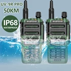 Оригинальная обновленная Двухдиапазонная Водонепроницаемая рация Baofeng UV-9R PRO, 2 шт., коммуникационная Любительская рация Vhf Uhf CB радио BF888S