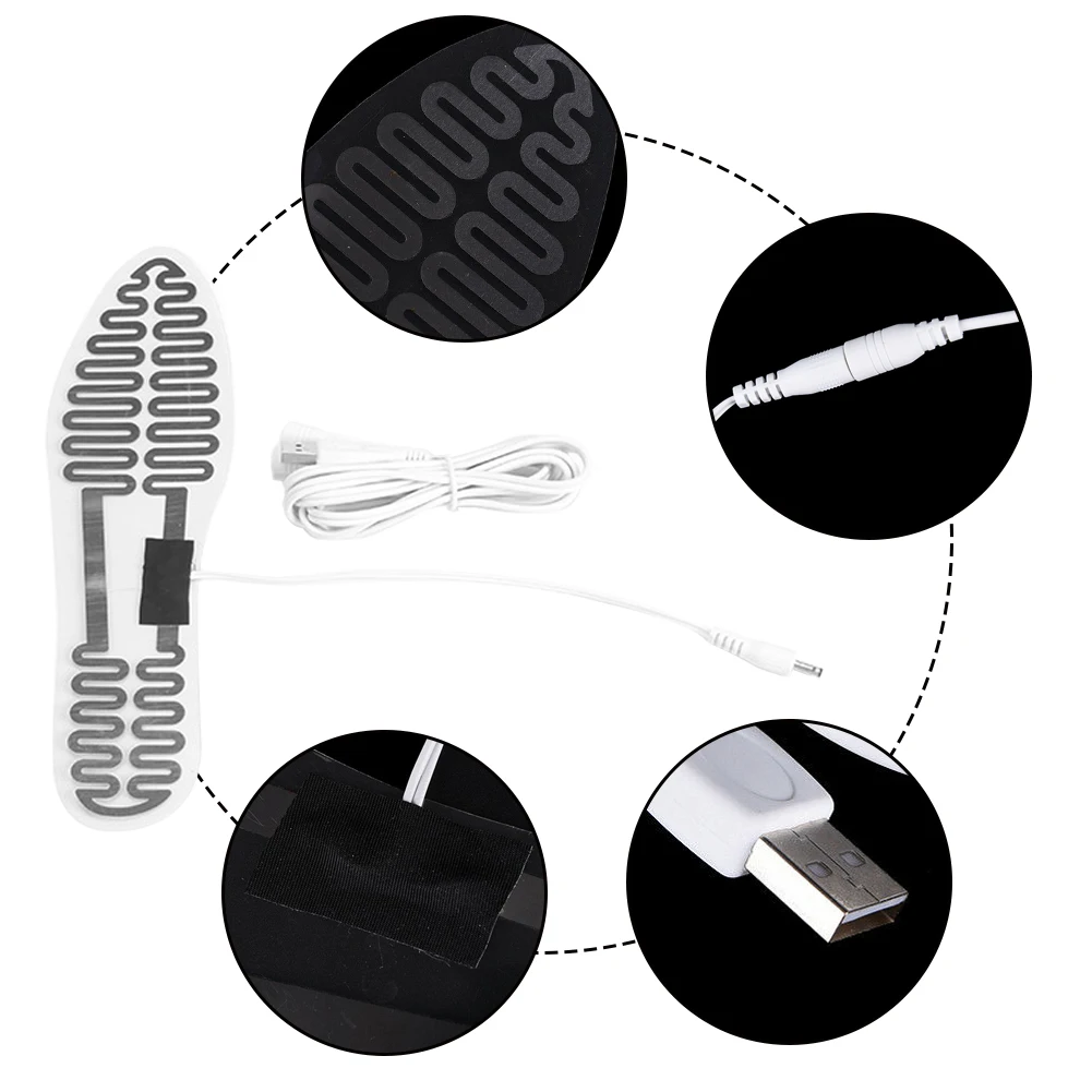 5V USB электрические стельки с подогревом грелка для ног сапоги колодки обуви