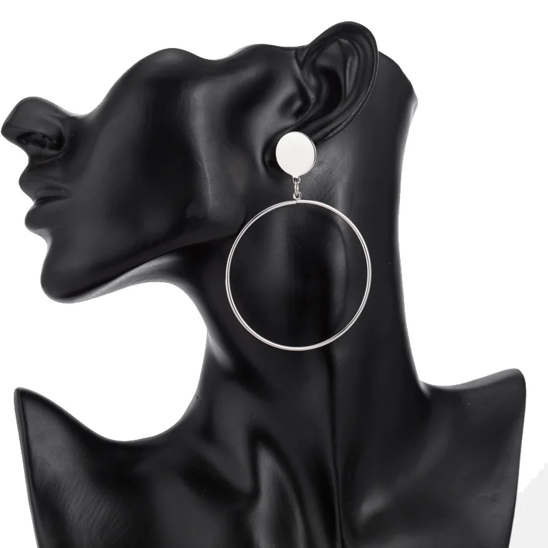 

Jewelry Fashion Retro Simple Hot Selling Earrings Geometric Elements Big Circle Metal Earrings Ear Hoop Women