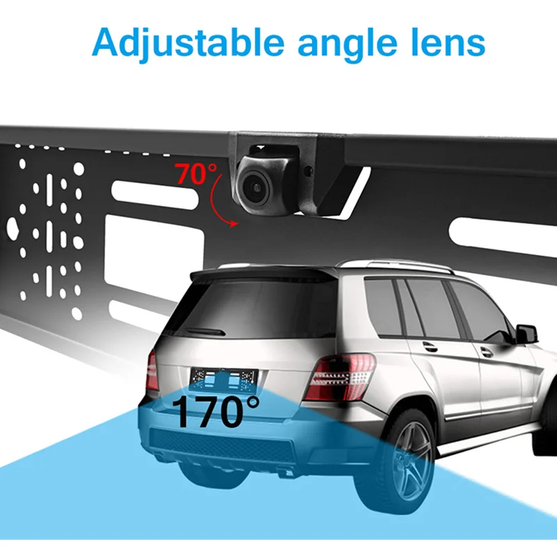 

EU European Car License Plate Holder Camera Waterproof Night Vision Reverse Backup Camera WIFI Light Only Camera Adjustable