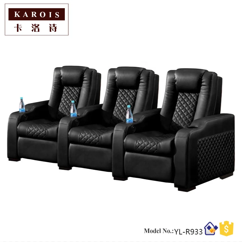 

KAROIS R933 Electric Power Recliner Chairs luxurious Vip Auditorium 3 Position Leather Home Theater Seating For Cinema Theatre