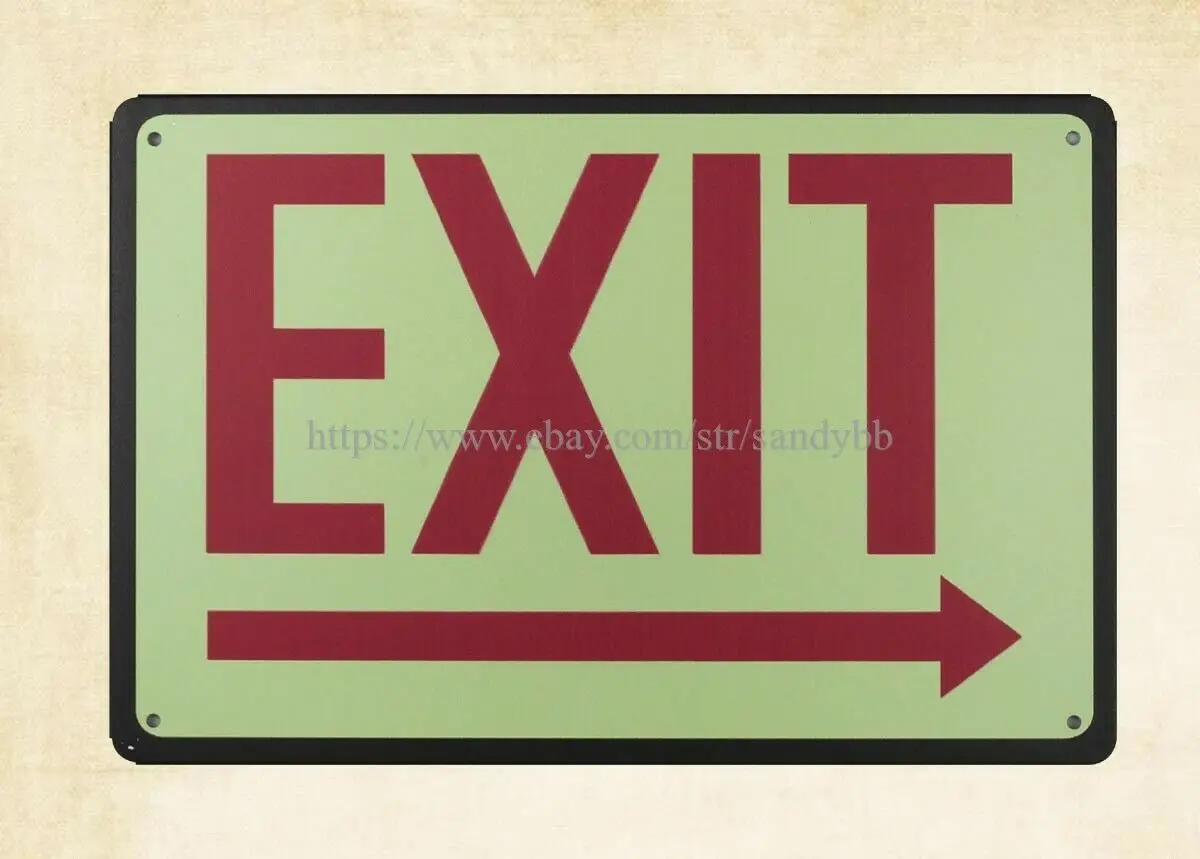 

Защитный знак, выход, правая стрела, металлический жестяной знак, наклейки на стену гаража