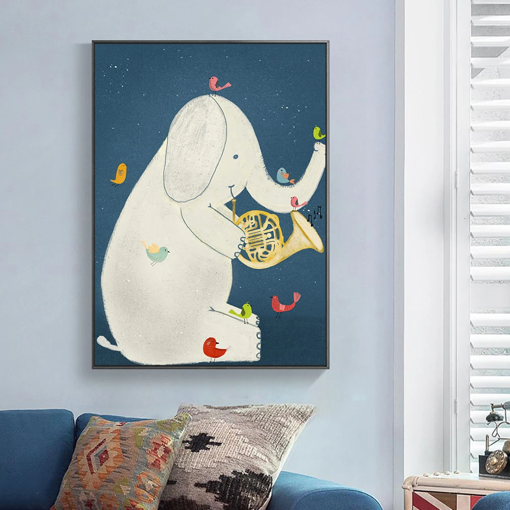 Картина на холсте с изображением слона|Рисование и каллиграфия| |