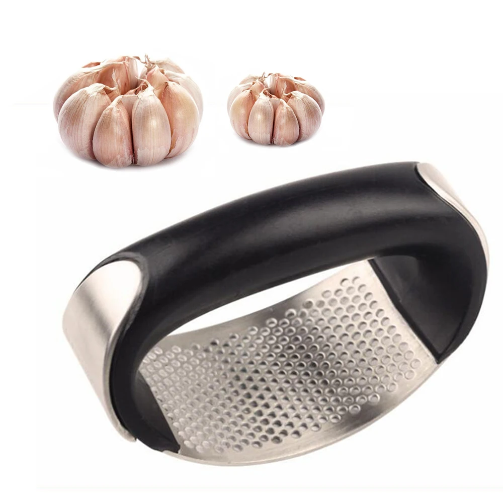 

304 Stainless Steel Manual Presser Ring Garlic Press Crusher Ginger Squeezer Masher Stainless Steel For Kitchen Tool