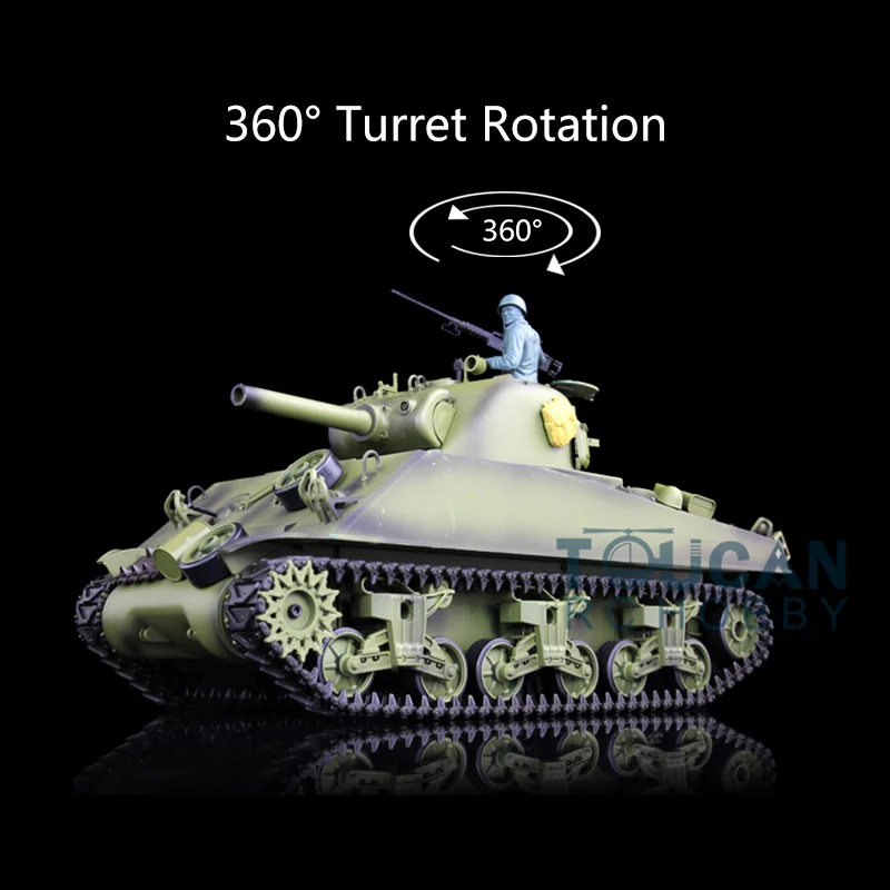 2 4G Heng Long 1/16 масштаб TK 6 0 S инфракрасный боевой пластик M4A3 Sherman RTR RC Танк 3898 360