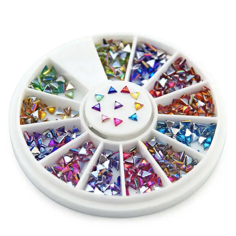 1pc KADS 1.5*3 мм AB Цвет Треугольник 600pcs12 Стиль Красочные Искусство Ногтей Советы Кристалл горный хрусталь Украшения DIY - Цвет: 1pc
