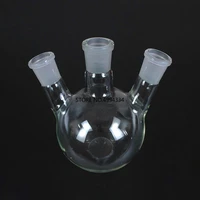 50ml round bottom 3 neck glass flask with obligue necks flask with three mouths for lab glassware