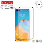 YIYONG 3D изогнутое стекло для Huawei P40 Pro Plus + закаленное стекло для защиты экрана для Huawei Mate 40 30 Pro 20 P30 Pro стекло