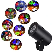 12 patterns led christmas moving snowflakes projector holiday garden landscape decoration