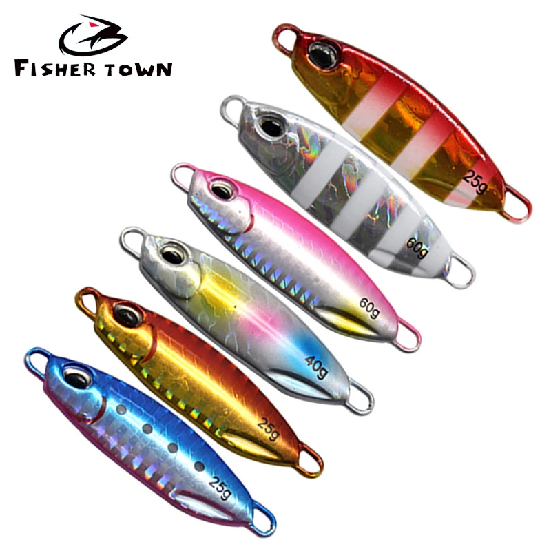 

Fisher Town New DRAGER SLOW Cast Metal Jig Fishing Lure Jigging Spoon 10G Artificial Bait Shore Casting Jig Lead Fishing Tackle