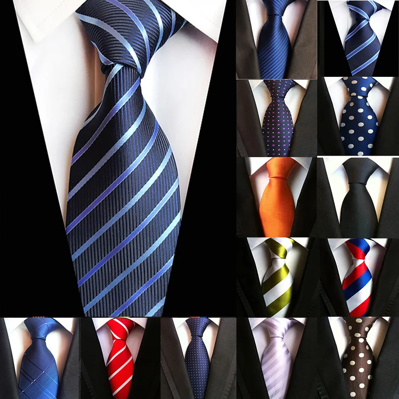Классические модные мужские галстуки 8 см с цветочной полосой желтые темно-синие свадебные жаккардовые галстуки Тканые 100% шелковые однотон...