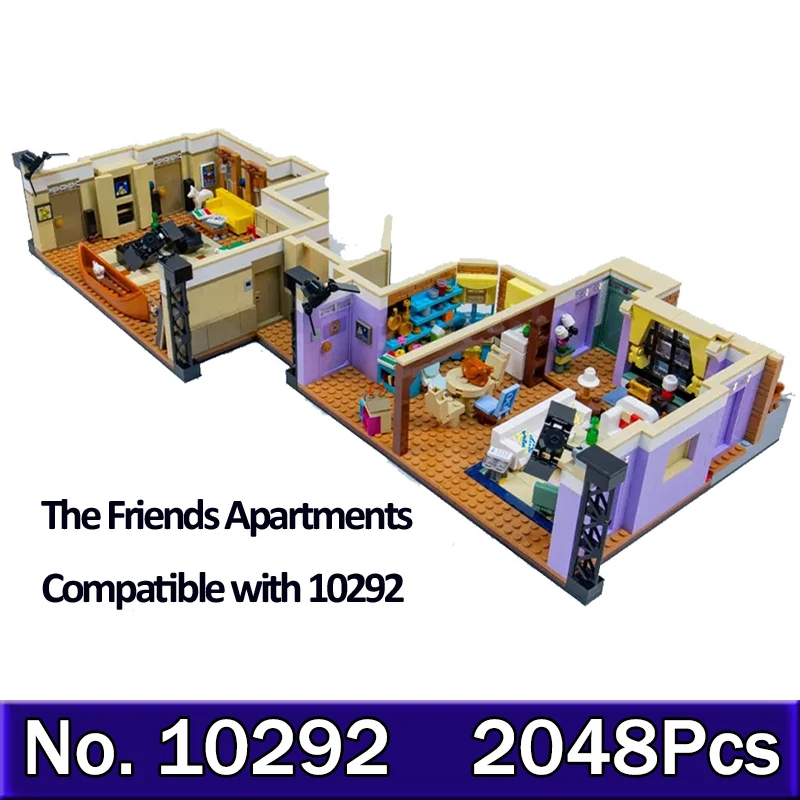 

MOC 66333 Classic TV Series American Drama Monica The Friends Apartments Model Perk Cafe Building Block Bricks 21319 10292 Toy