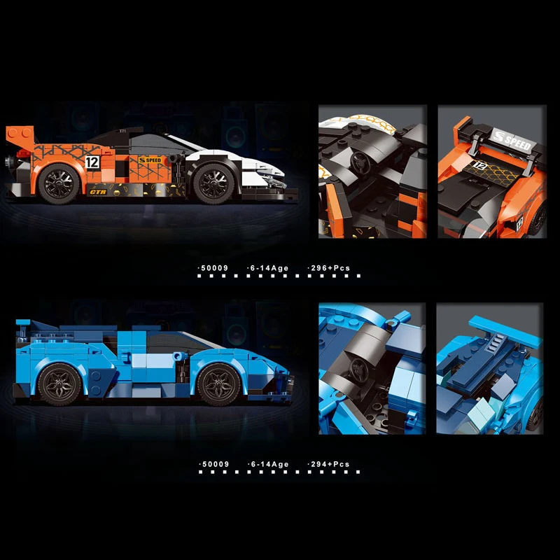 Город Скорость Чемпион гоночный автомобиль строительные блоки для детей