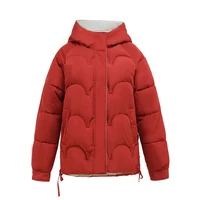 winter 2021 new large size red yellow style cotton padded jacket women short korean style down padded jacket womens bread coat