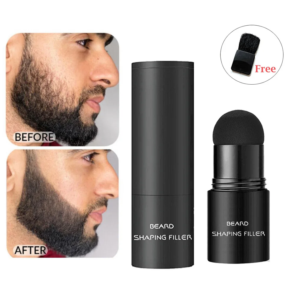 

Dye Hair Beard Filler Stick Beard Filling Powder Stamp Repair Scatters Waterproof Mustache Repair Enhancer Shaping Stamp for Men