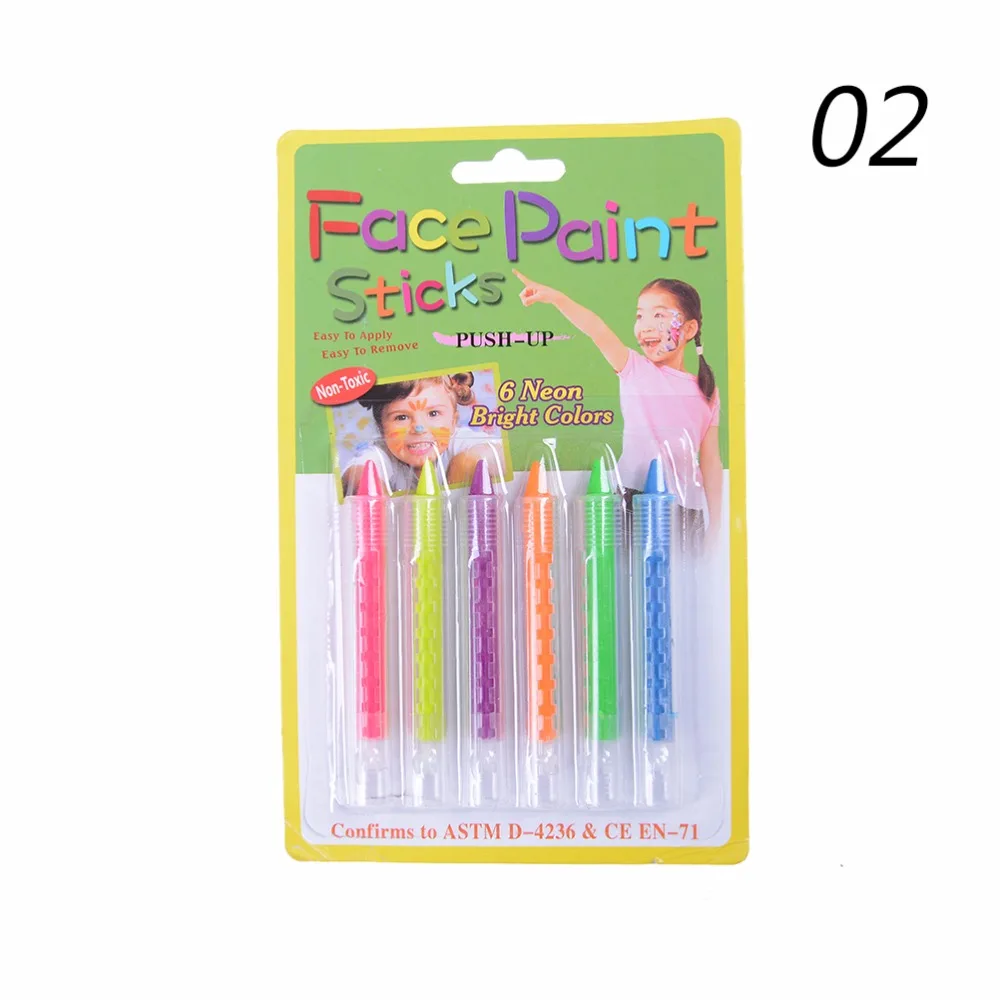 

6pcs/set Crayon Baby Kids Face Body Painting Crayon Kit Set Sticks Party Wedding Kids Child Drawing Toys Children's Day Gift