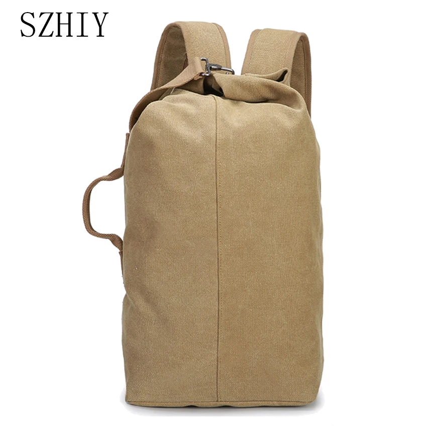 

Large Capacity Canvas Travel Luggage Bag Outdoor Duffle Backpack Sport Camping Hiking Fishing Hunting Men Functional Versatile