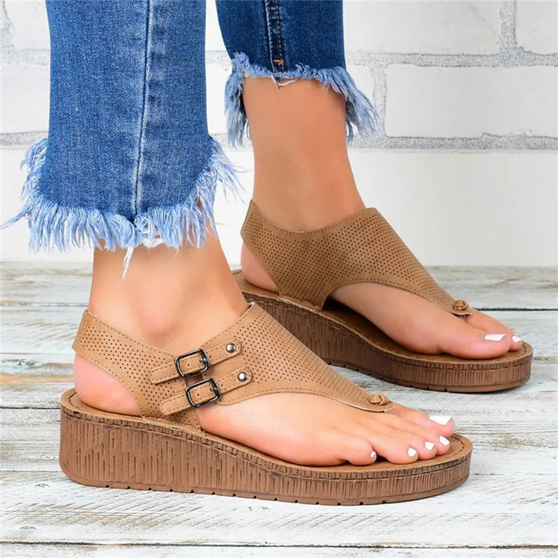 

Women Sandals High Heels Sandals Plus Size Wedges Shoes for Women Summer Shoes 2020 Flop Femme Platform Sandals