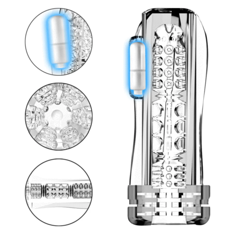 Прозрачная чашка для мастурбации Мужской мастурбатор обучающее устройство