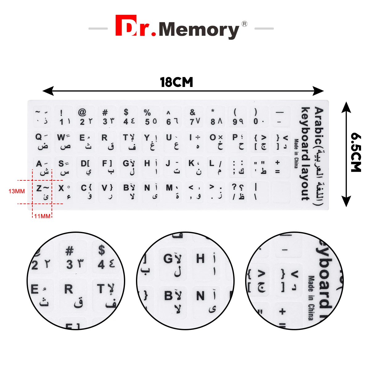 

Arabic Letters Keyboard Stickers For Notebook Computer Desktop Keyboard Keypad Laptop Cover