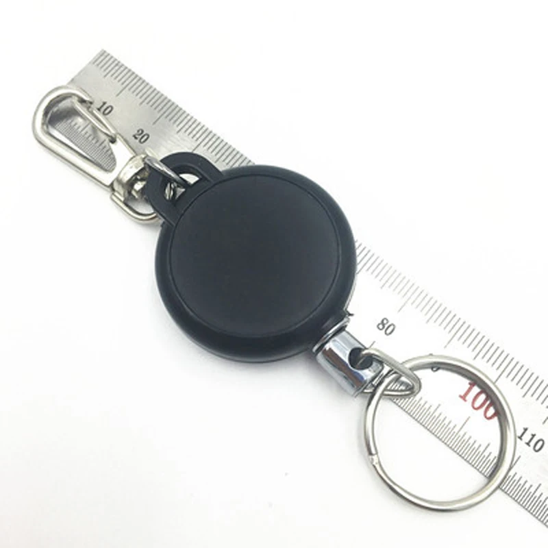 Брелок для ключей черный выдвижной держатель длина 60 см | Канцтовары офиса и дома