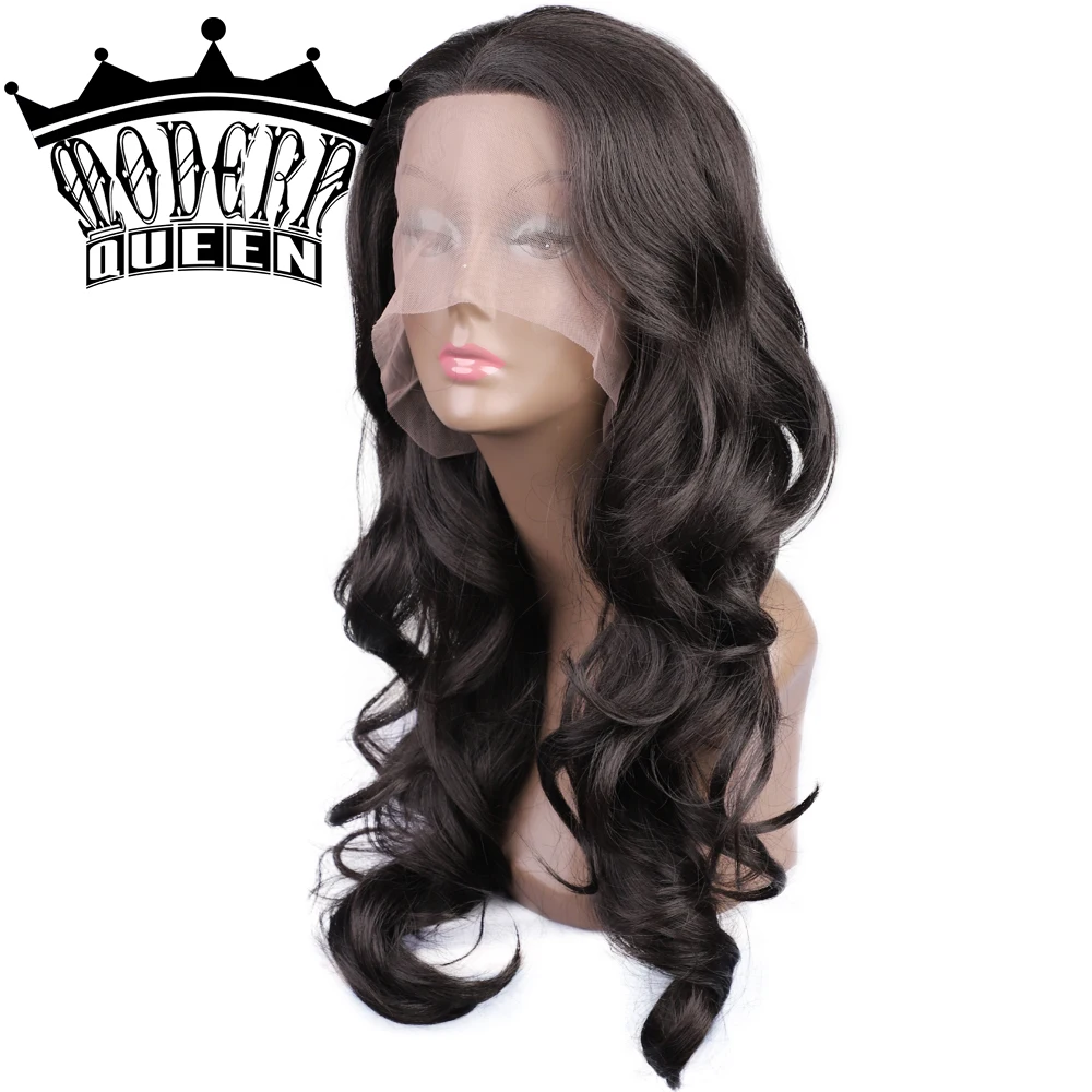 Парик Современная королева 24 дюйма синтетические со средним разделением