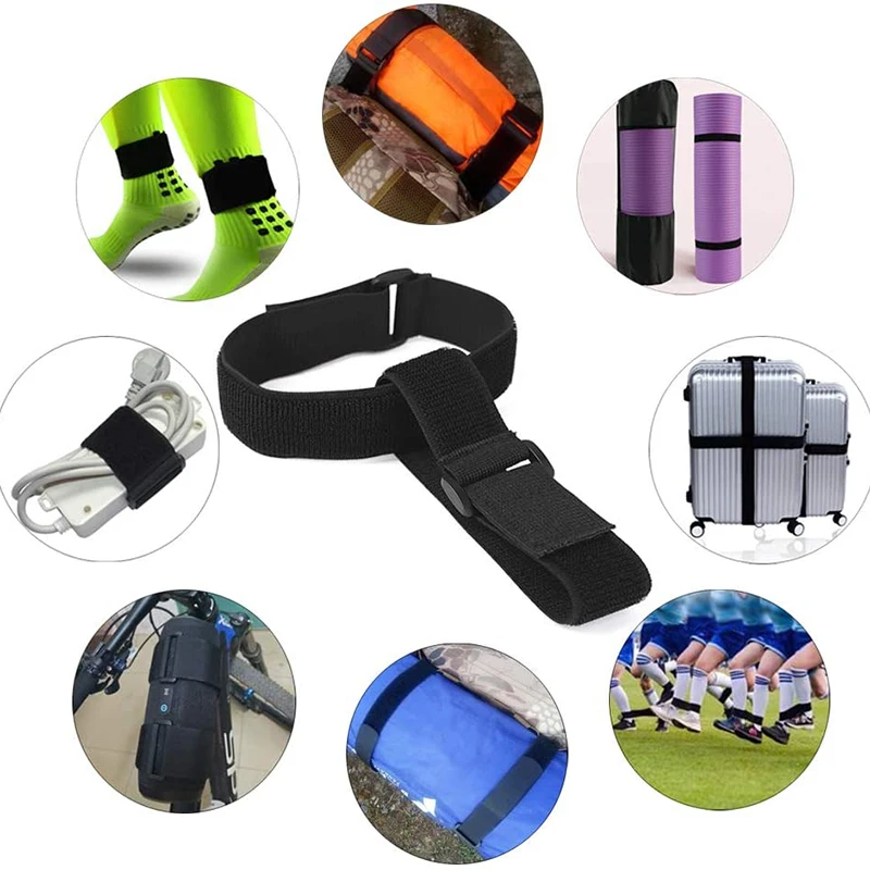 

2/5PCS Elastic Hook Loop Straps Reverse Buckle Velcros Magic Nylon Elastic Band Velcros Straps Fastener Tape Sewing Accessories