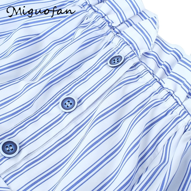 Женское пляжное платье Miguofan летнее с оборками и открытыми плечами принтом в