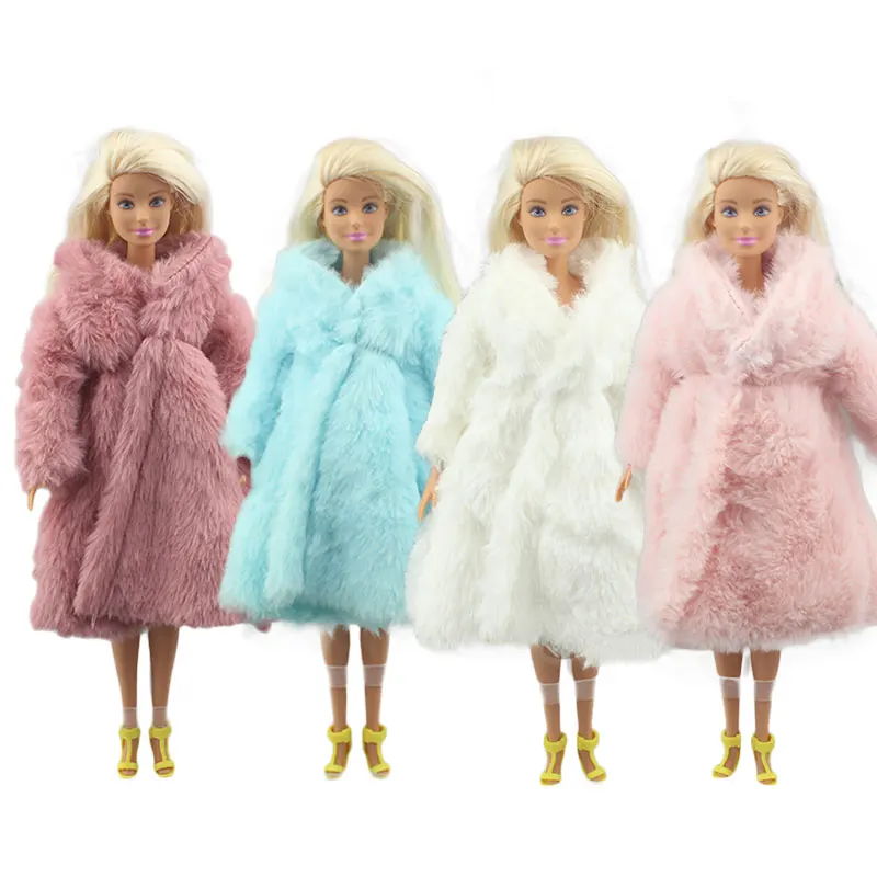 Мягкая Шуба с длинным рукавом 1 комплект разные цвета зимняя теплая повседневная