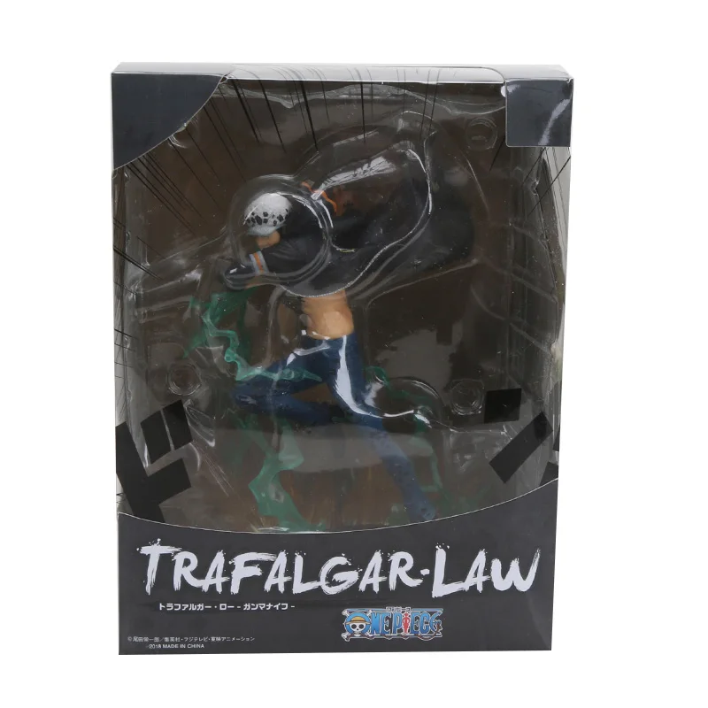 3755 Law in box Аниме одна фигурка Шанкс фигурка Санджи Сабо Боа Хэнкок Трафальгар Ло одна деталь Марко Битва вер. ПВХ модель рождественские подарки - Цвет: 3755 Law in box