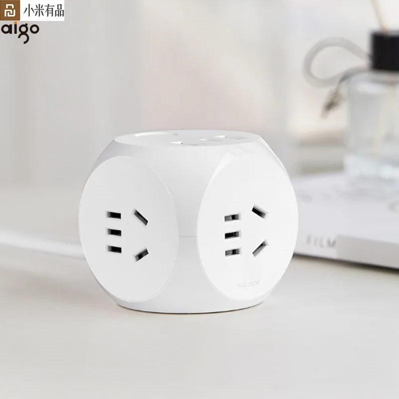 Разъем Youpin Aigo Cube с адаптером питания кабель USB 1 5 м В 2 4 А/Type-C 3 порта для быстрой