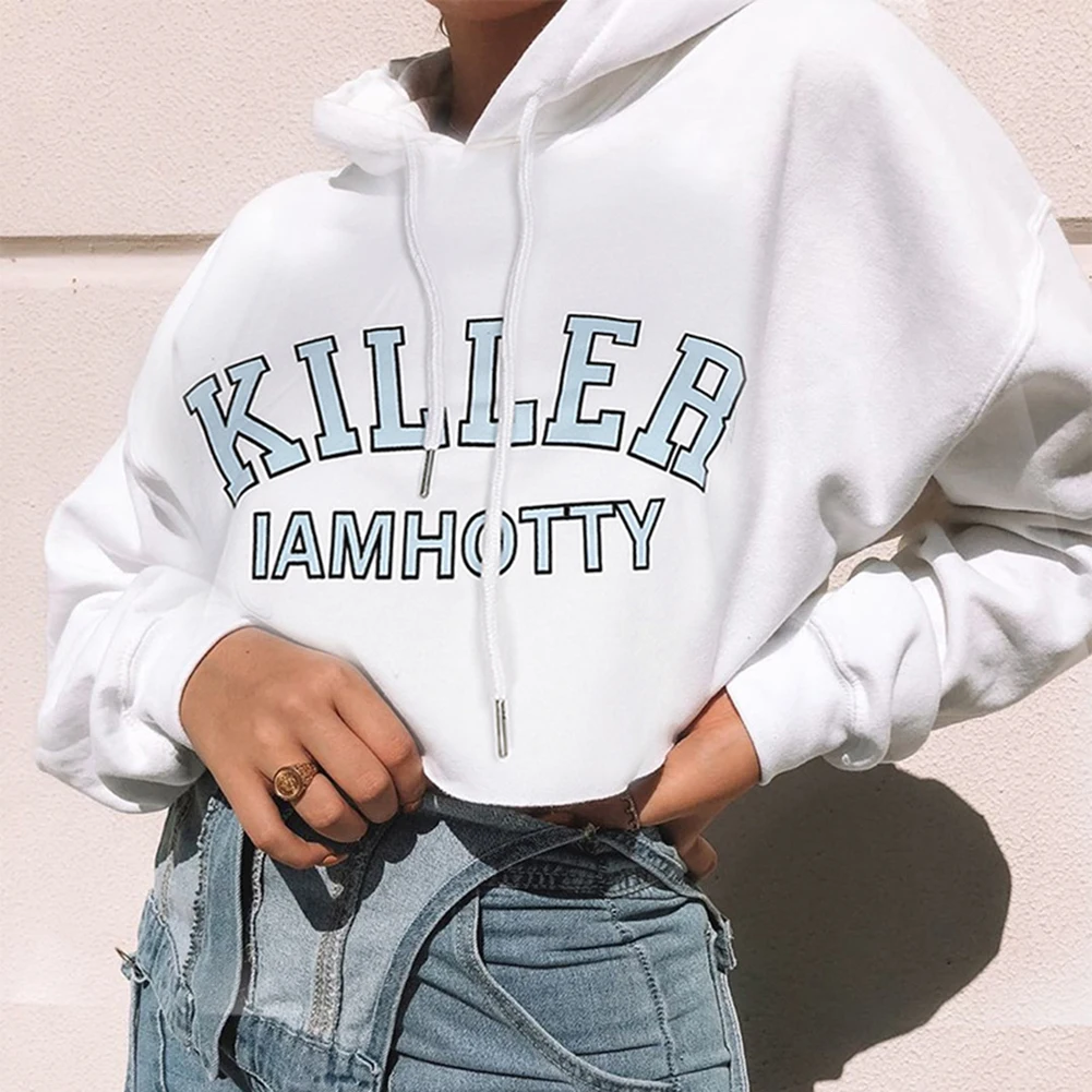 Популярные толстовки Харадзюку с длинными рукавами и буквенным принтом легкие