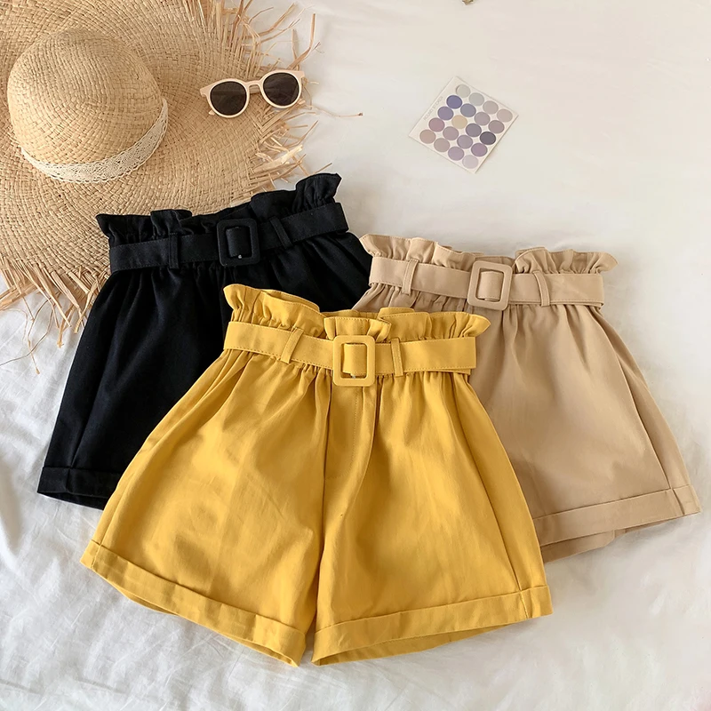 

Smlinan Summer High Waisted Shorts Women Korean Fashion Casual Harajuku Cycling Short Female Curling Sexy Wide Leg Mini Hotpants