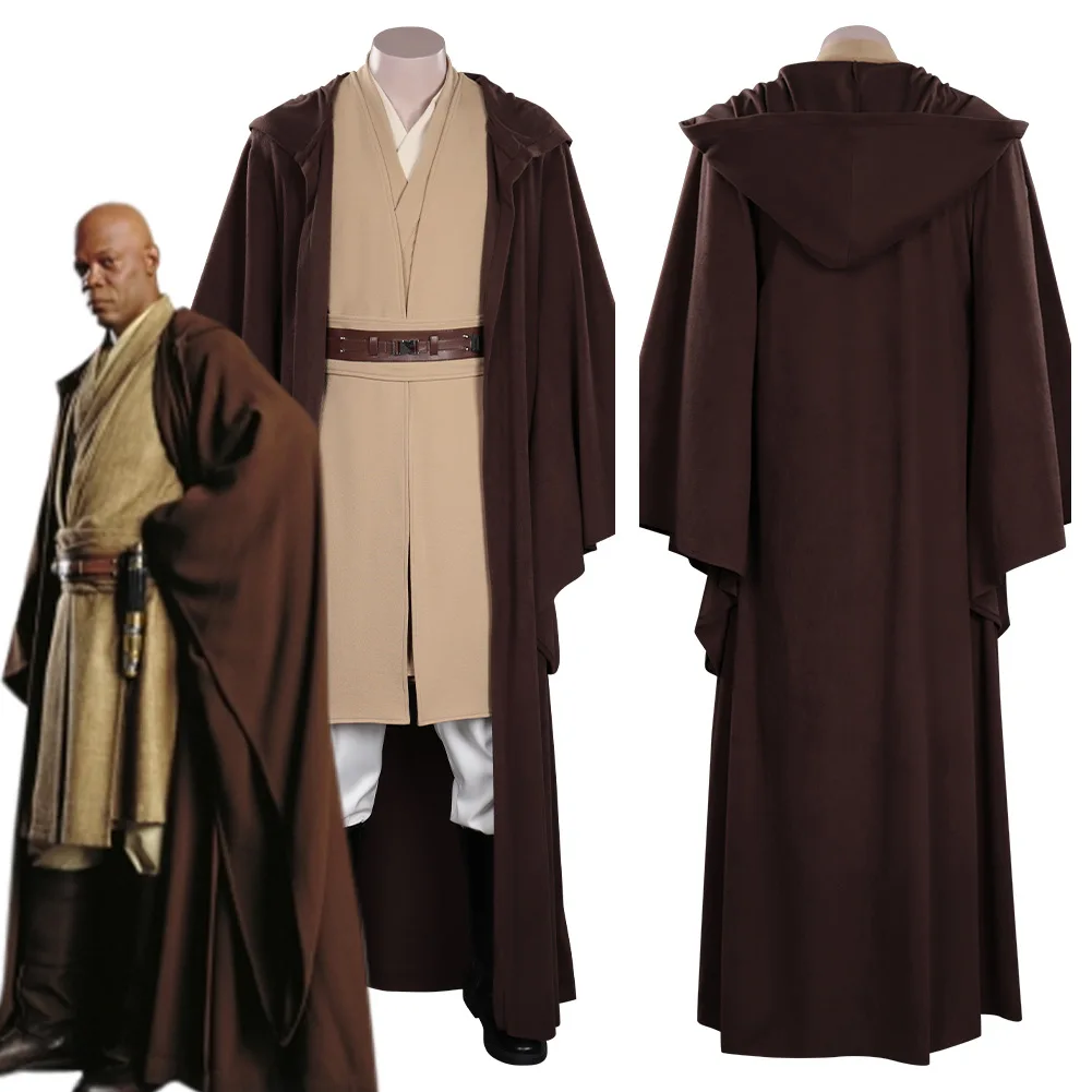 

Anakin Skywalker Hooded Robe Mace Windu Cloak Uniform Costume Halloween Carnival Outfits