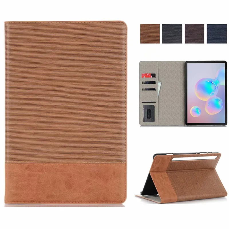 Роскошный ковбойский кожаный чехол для Samsung Galaxy Tab S6 10 5 2019 SM T865 T860 Funda Capa Smart Stand