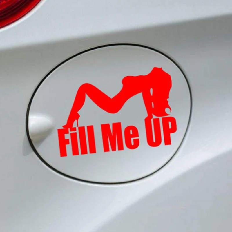 14*9 см автомобильные наклейки Help Me Fill Up Pull Fuel The Tank Cover светоотражающие Авто Внешние